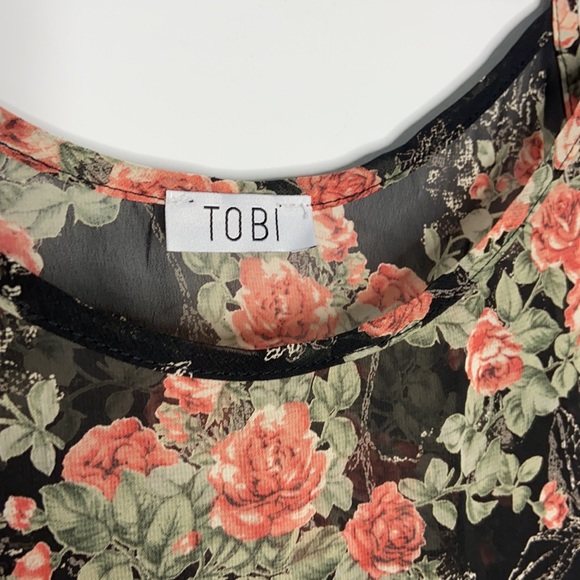 Toni Floral Sheer Multi Layered Beach Coverup Tank Dress - Picture 6 of 9